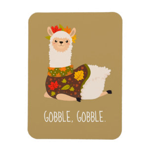 Magnet Flexible Drôle Llama Turquie Thanksgiving