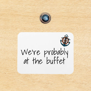 Magnet Flexible Drôle Marqueur de porte de croisière probablement 