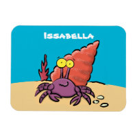 Drôle mignon caricature pourpre crabe ermite