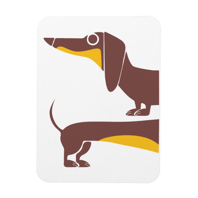 Magnet Flexible Drôle mignon dachshund pour parent chien long (Vertical)