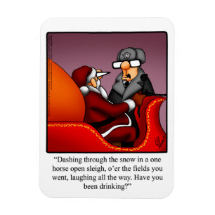 Magnet Flexible Drôle Père Noël’s Sleigh Humour magnétique cadeau