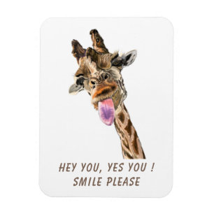 Magnet Flexible Drôle Tongue Giraffe Sortie Jouer Aimant Sourire