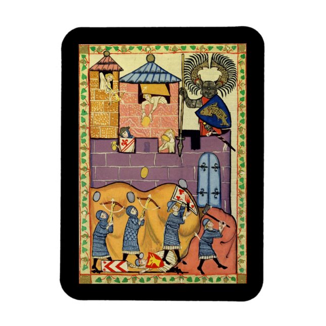 Magnet Flexible Dropping Rocks, Manesse de Codex du XIVe siècle (Vertical)