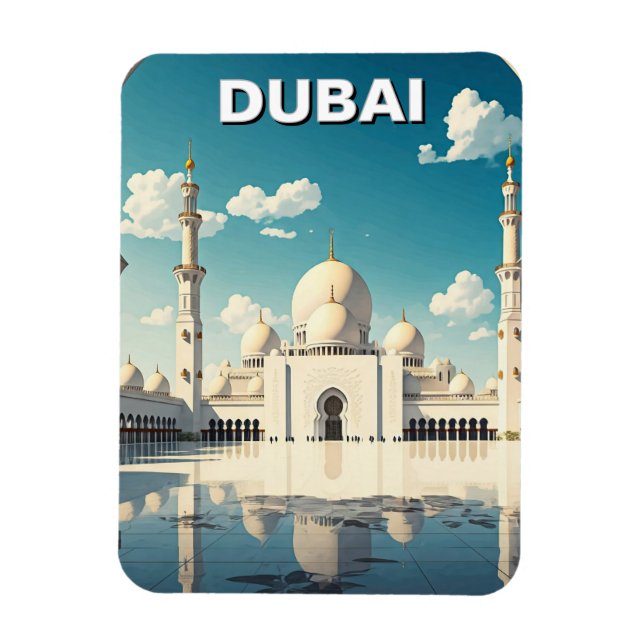 Magnet Flexible Dubaï Grande Mosquée des EAU Voyage (Vertical)
