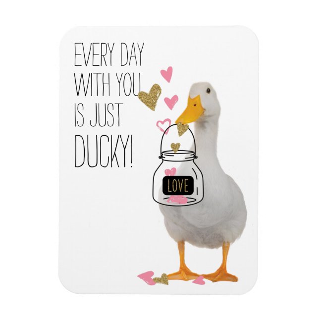 Magnet Flexible Ducky Valentine (Vertical)