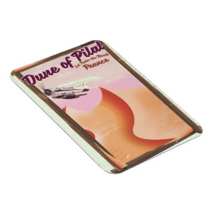 Magnet Flexible Dune de Pilat, affiches de voyage vintage France D