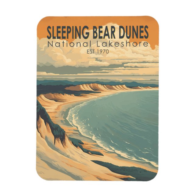 Magnet Flexible Dunes de l'ours couchage National Lakeshore Art de (Vertical)