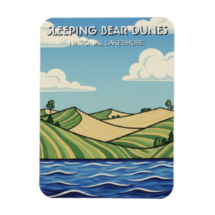 Magnet Flexible Dunes de l'Ours endormi Voyage dans le Michigan