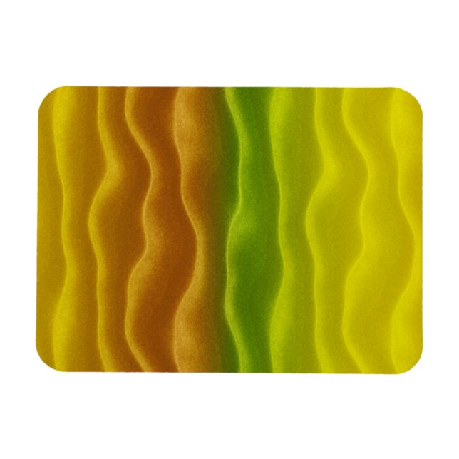 Magnet Flexible Dunes de sable jaune orange et vert (Horizontal)