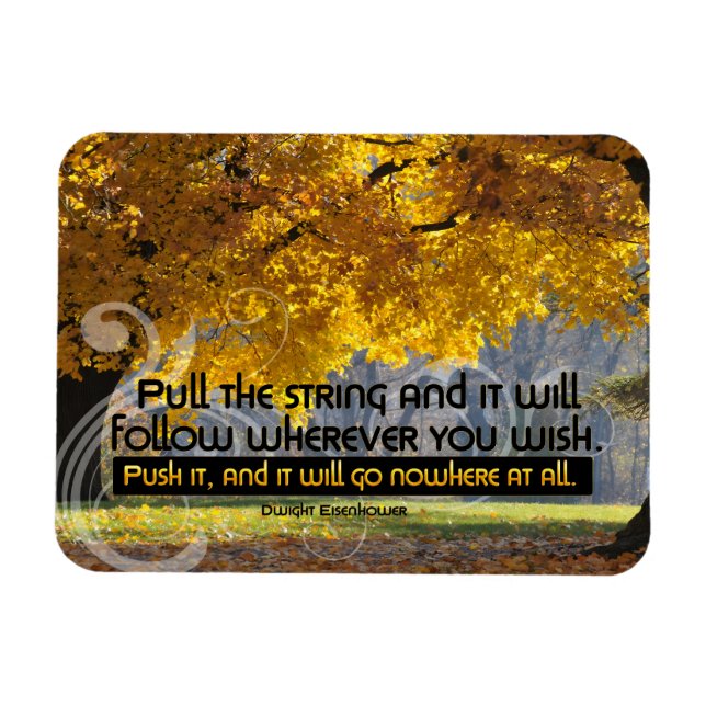Magnet Flexible Dwight D. Eisenhower Citation Inspirationnelle "Pu (Horizontal)