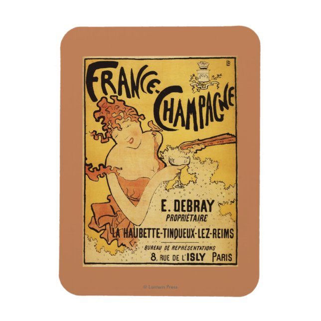 Magnet Flexible E. Debray Champagne Publicité (Vertical)