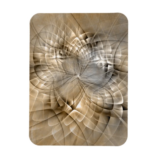 Magnet Flexible Earth Tones Abstract Modern Fractal Art Texture (Vertical)