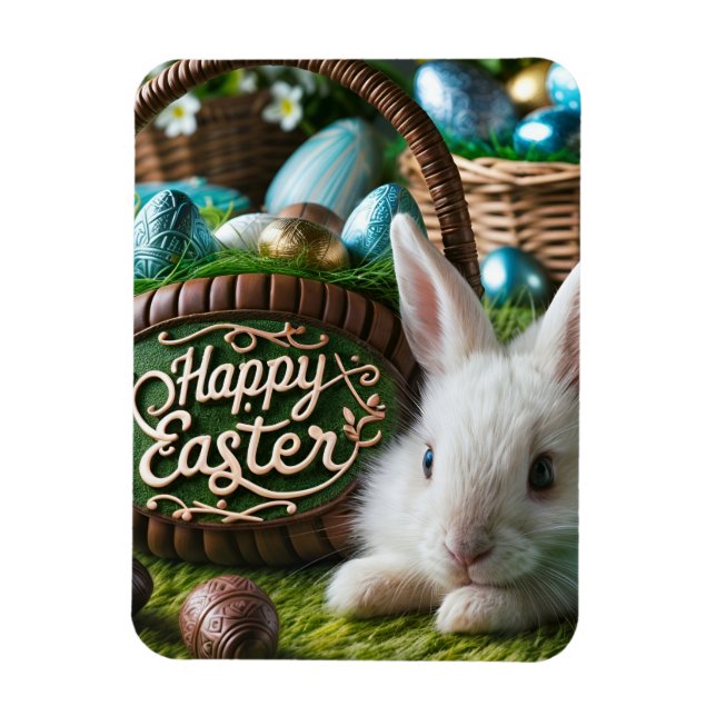 Magnet Flexible Easter Bunny Chocolate Egg (Vertical)