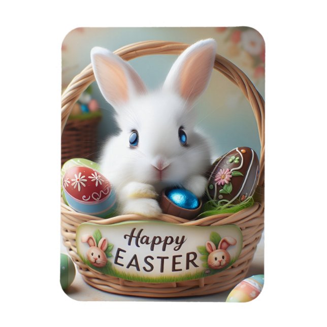 Magnet Flexible Easter bunny chocolate egg (Vertical)