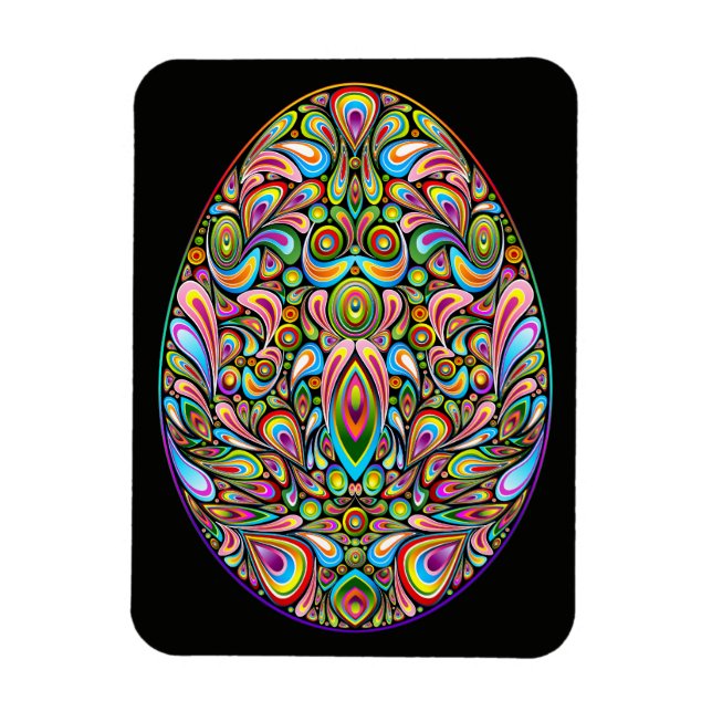 Magnet Flexible Easter Egg Psychedelic Design Kids Organic T-Shirt (Vertical)