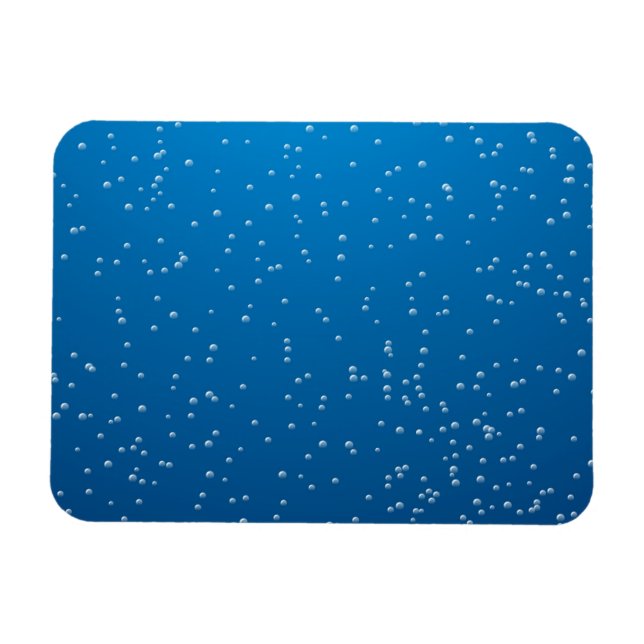 Magnet Flexible Eau Bleue Profonde et Petites Bulles (Horizontal)