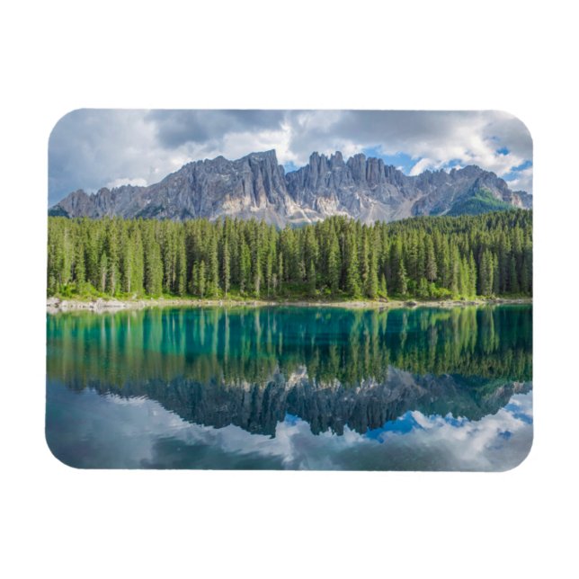 Magnet Flexible Eau | chaîne de montagnes Latemar (Horizontal)