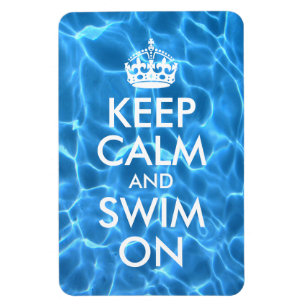 Magnet Flexible Eau de piscine bleue Gardez votre calme et continu