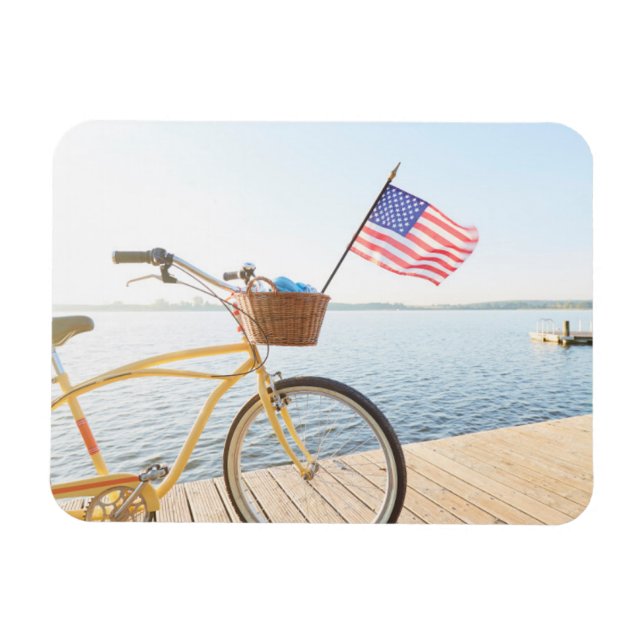 Magnet Flexible Eau | Vélo au bord du lac (Horizontal)