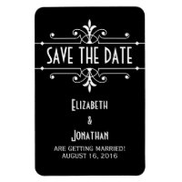 Ebony Fancy Ornamental Enregistrer l'aimant de dat