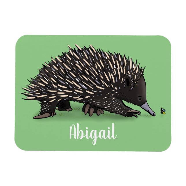 Magnet Flexible Echidna mignonne avec dessin animé d'abeille (Horizontal)