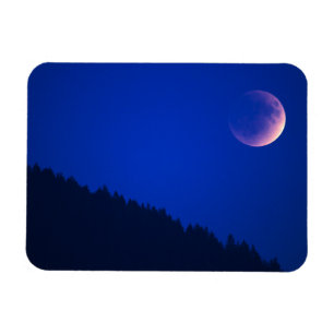 Magnet Flexible Éclipse lunaire sur la forêt Zug, Suisse