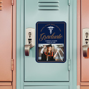 Magnet Flexible École Médicale d'or bleu marine