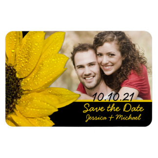 Magnet Flexible Économies de mariage de photo de tournesol