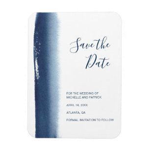 Magnet Flexible Économisez la date de mariage moderne à l'aquarell