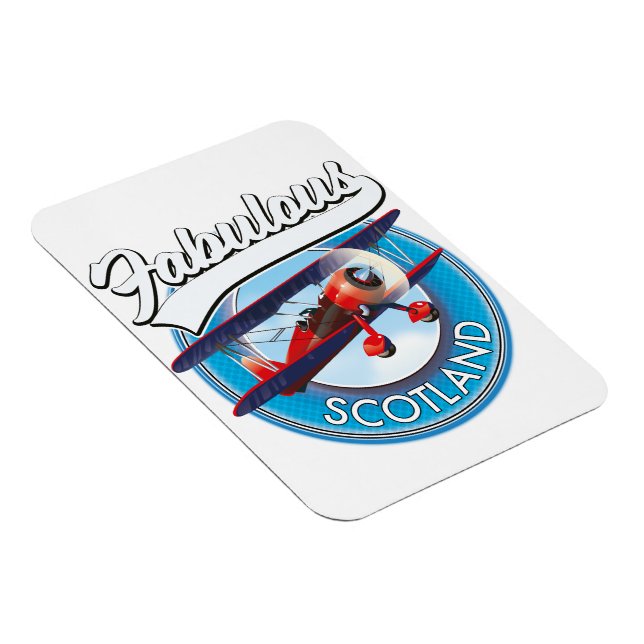 Magnet Flexible Écosse fabuleuse patch rétro de voyage (Côté Droit)