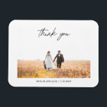Magnet Flexible Écriture manuscrite moderne Chic Mariage Photo Mag<br><div class="desc">Un mariage de photo élégant merci aimant. Le moyen parfait d'envoyer votre amour et votre gratitude.</div>