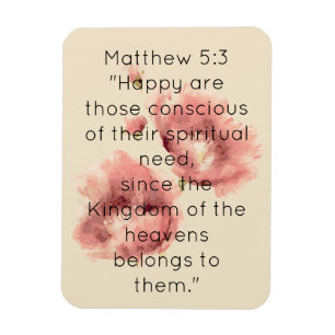 Magnet Flexible Écriture Verse Message spirituel Royaume