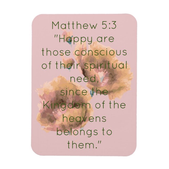 Magnet Flexible Écriture Verse Message spirituel Royaume (Vertical)