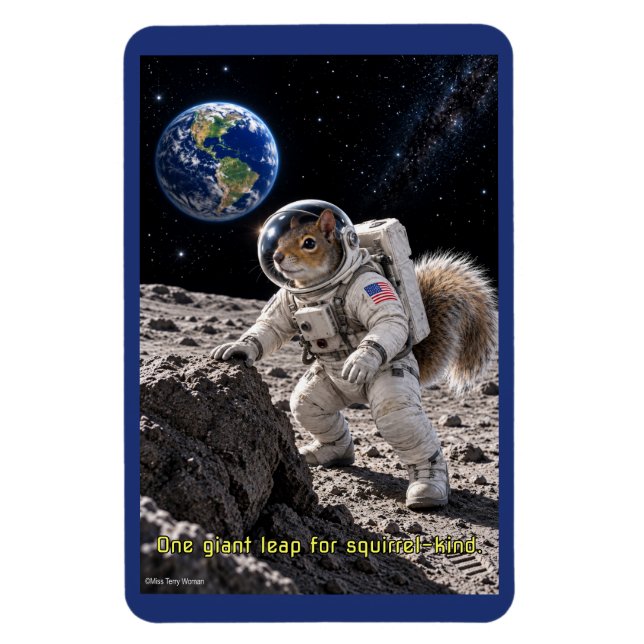 Magnet Flexible Écureuil dans l'espace (Vertical)