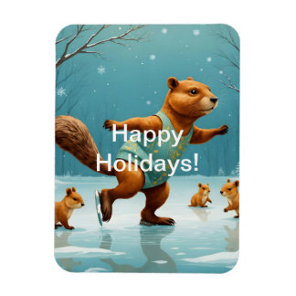 Magnet Flexible Écureuils sur la glace