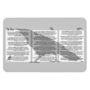 Magnet Flexible Edgar Allan Poe Le Corbeau