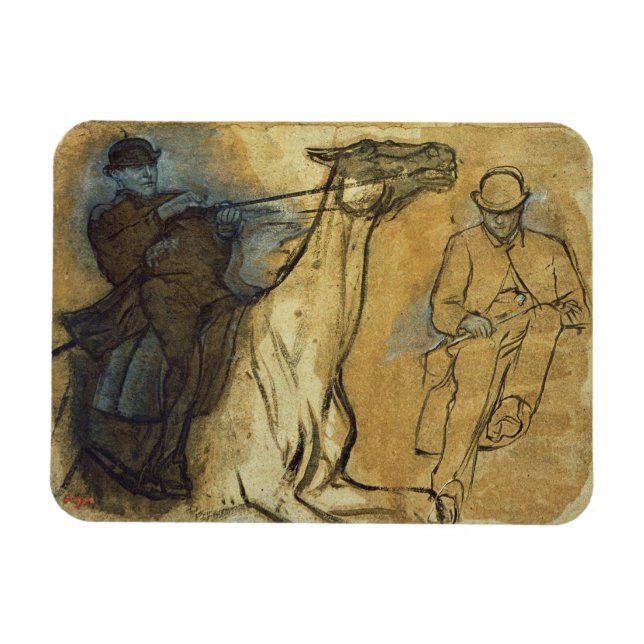 Magnet Flexible Edgar Degas | Deux études de coureurs (Horizontal)