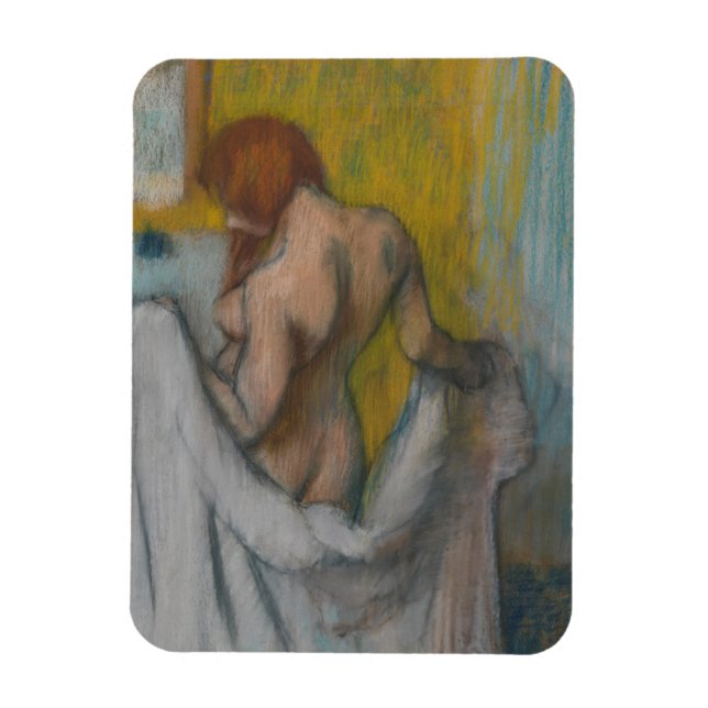 Magnet Flexible Edgar Degas | Femme avec serviette (Vertical)