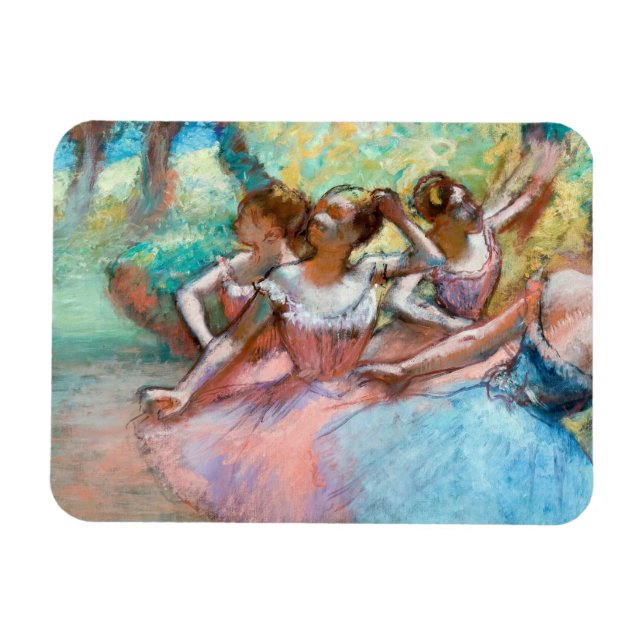 Magnet Flexible Edgar Degas - Quatre Ballerinas sur scène (Horizontal)