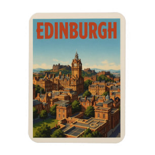 Magnet Flexible Édimbourg vintage Écosse cadeaux capit & souvenirs