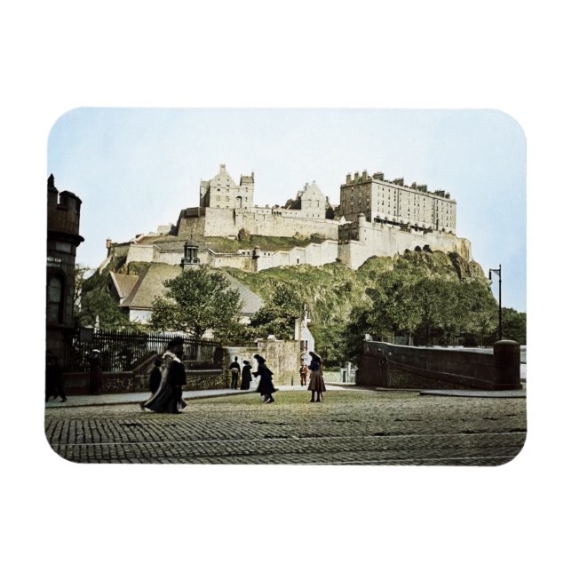 Magnet Flexible Edinburgh Castle Scotland 1910 Grassmarket (Horizontal)