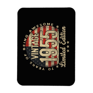 Magnet Flexible Édition limitée vintage 1955 Cadeaux USA âgés de 7