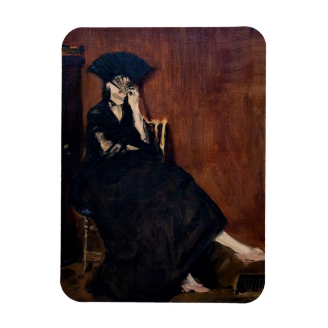 Magnet Flexible Edouard Manet - Berthe Morisot avec un éventail (Vertical)