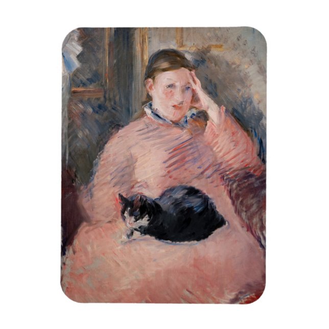 Magnet Flexible Edouard Manet - Femme avec chat (Vertical)