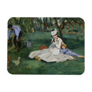 Magnet Flexible Edouard Manet - La Famille Monet dans son jardin