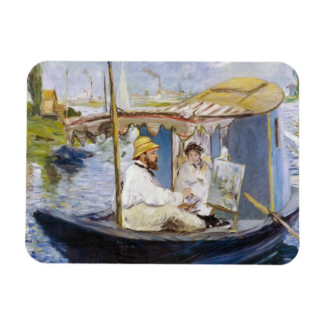 Magnet Flexible Edouard Manet - Monet dans son Studio Boat (Horizontal)