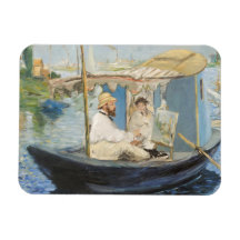 Edouard Manet - Monet Peinture sur son Studio Boat