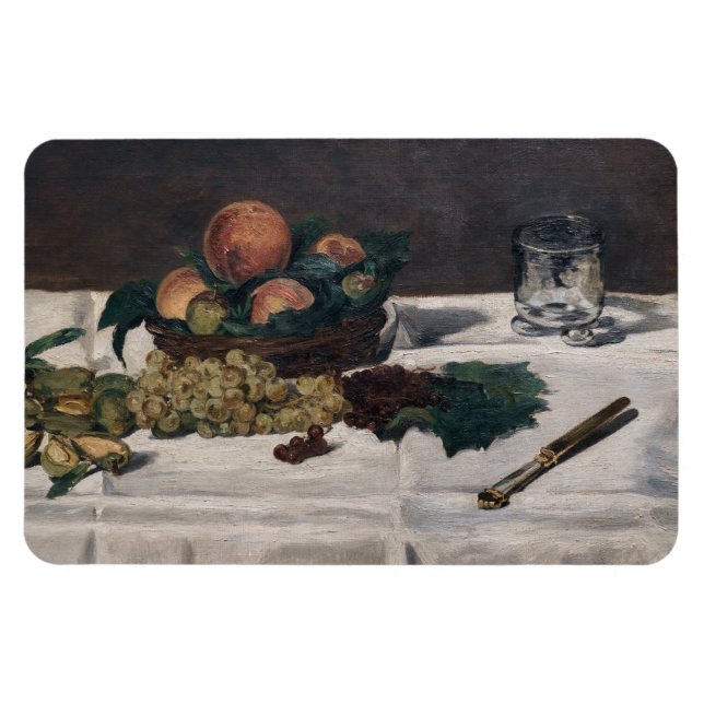 Magnet Flexible Edouard Manet - Nature morte, Fruits sur table (Horizontal)