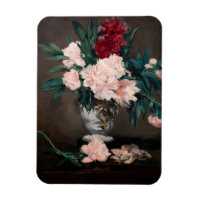 Edouard Manet - Vase de pivoines sur petit piédest