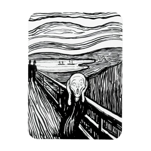 Magnet Flexible Edvard Munch - La lithographie de cri (Vertical)